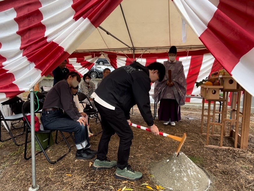 地鎮祭、鍬入れの儀！